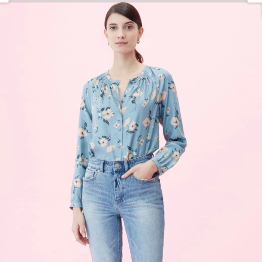 Rebecca Taylor Daniella Jacquard Floral Top (NWT)